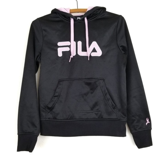 FILA Hoodie Pink Black Breast Cancer Sweater XS - Picture 2 of 9